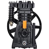 VEVOR Air Compressor Pump Head, 3HP 5.8CFM @ 90PSI, Twin Cylinder Oil Lubricated Air Compressor Piston Pump Head, Single-Stage Aluminum Replacement with Max. 116PSI Pressure