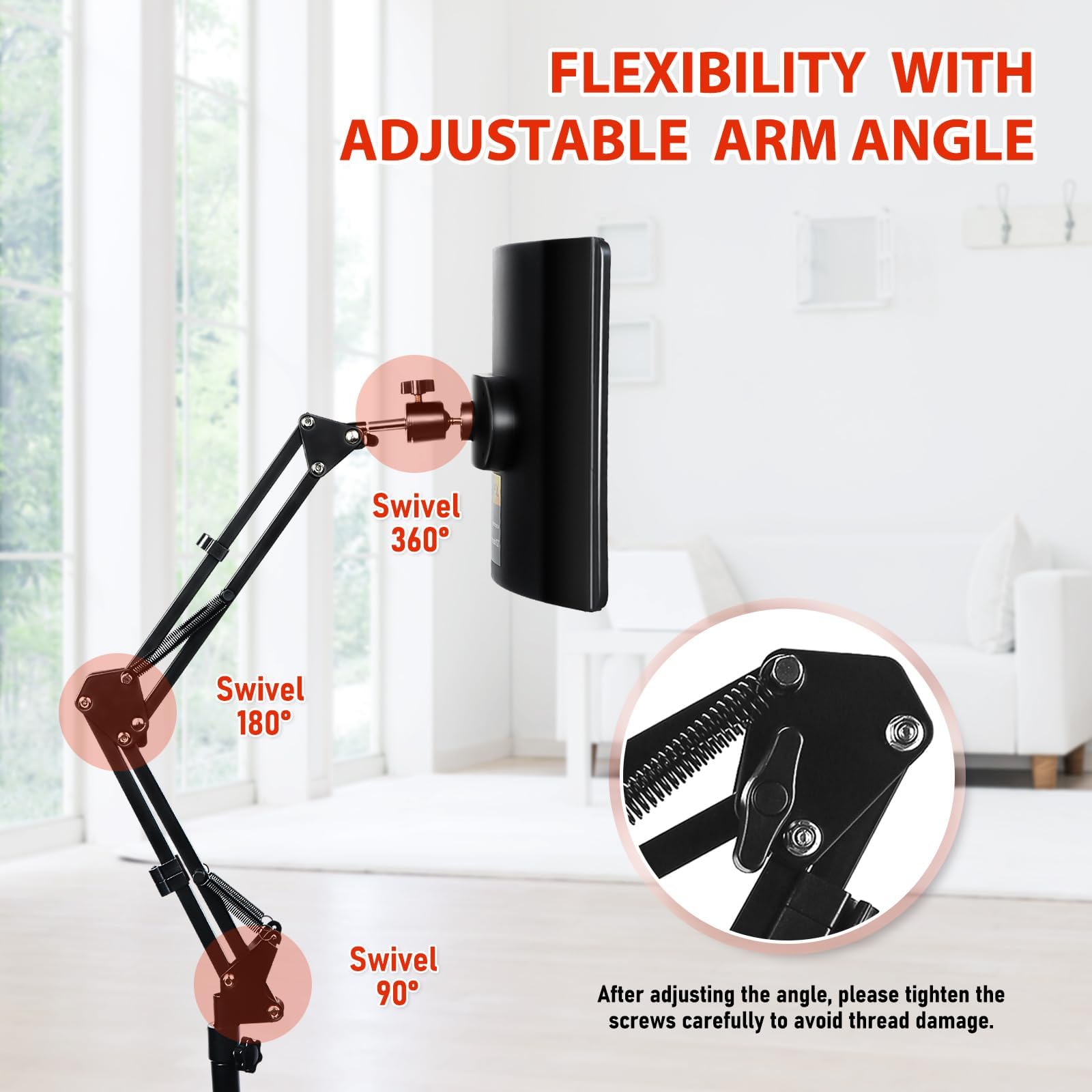 Red Light Therapy Lamp for Body, Infrared Light Therapy Lamps with Stand 660nm Red Light &850nm Near Infrared Light Therapy Lamp Device for Body at Home with Eyes Protection Goggles（Brown Black）