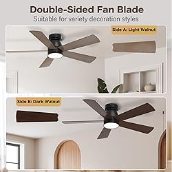 AKOFUN Ceiling Fans with Lights, 52 inch Low