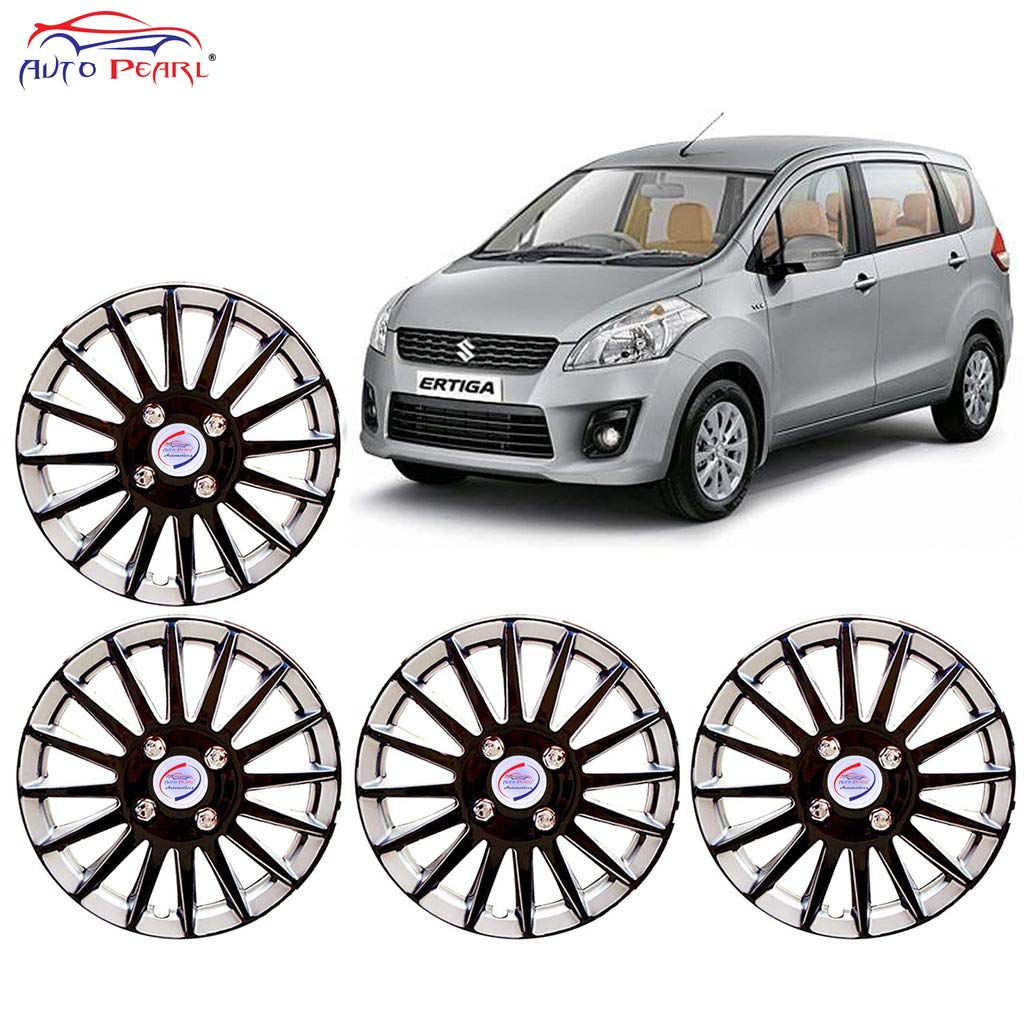 Autopearl Full Wheel Cover Cap Black & Silver 15 Inches Press Type