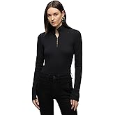 HUDSON womens Long Sleeve Hook & Eye Bodysuit