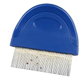 Prime Pets Flea Comb for Dogs and Cats, Stainless Steel Pet Grooming Comb for Flea Checks, Dander, Loose Hair and Tear Stain Debris