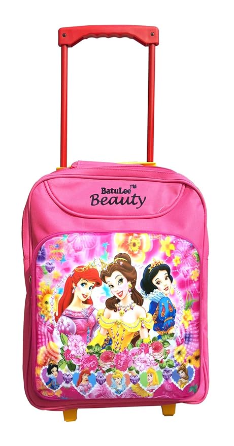 Batu Lee Polyester Princess 15 Inch Pink Waterproof Trolley Hybrid Childrens Backpack