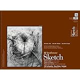 Strathmore 455-18 400 Series Sketch Pad, 18" x 24" Wire Bound, 30 Sheets , White
