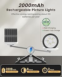Picture Lights for Wall,Wireless 2000mAh
