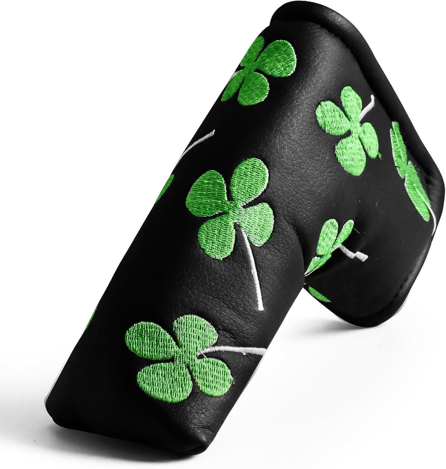 Golf Blade Putter Cover Mallet PU Leather for Golf Putter Club Protector fits All Putters Portable and Durable Color Black White Blue Red Pattern (Black)