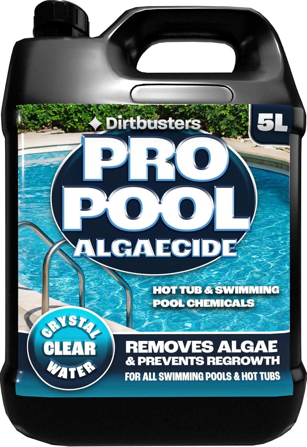 Dirtbusters Pro Pool Algaecide 5L Concentrate for Pools & Hot Tubs
