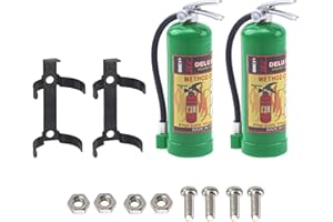 HIRCQOO 2Pcs 1/10 RC Scale Fire Extinguishers with Stickers Decoration Accessories Compatible with Traxxas TRX4 Axial SCX10 Redcat Gen7 D90 TF2 CC01 HSP 1/10 RC Rock Crawler (Green)