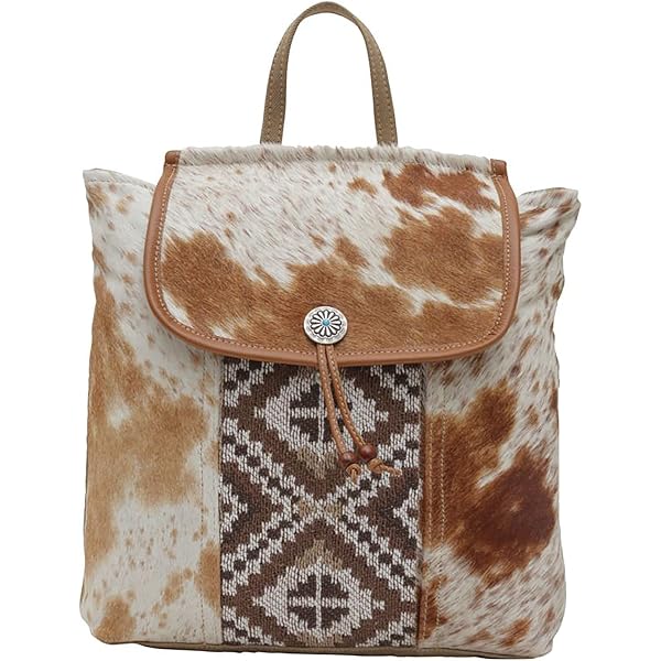 Myra Sand And Beach Backpack Purse Boho Beach Hand Tooled Leather Blue White Myra Bags Women main image 2