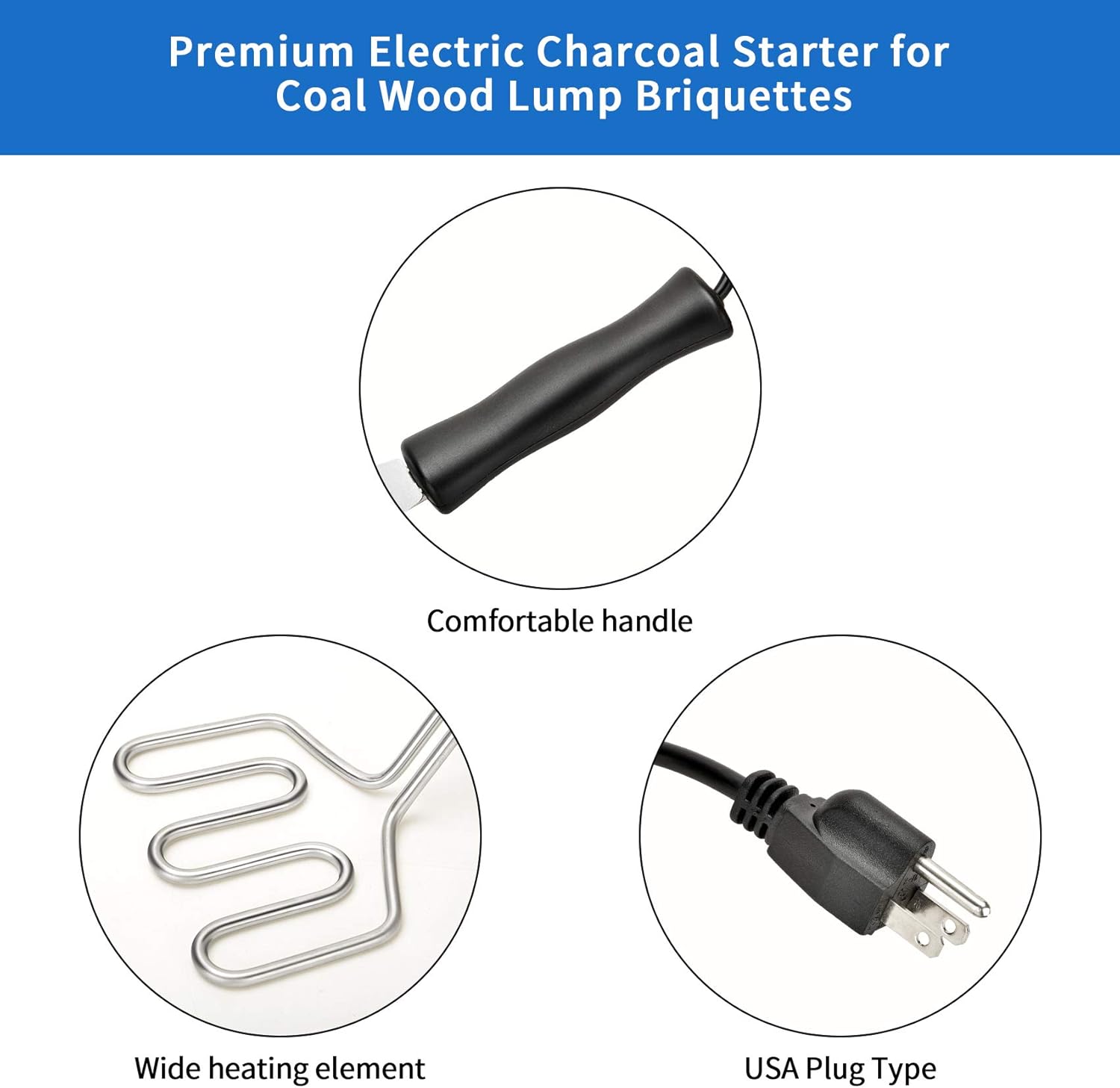 Stanbroil 600W Electric Charcoal Starter - BBQ Tool Replacement for Big Green Egg, Kamado Joe, Weber Kettle Grills/Charcoal Grills : Garden & Outdoor