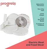 Progress Electric Meat Slicer 150W Non-Slip 1-15mm Thickness 17cm Blade view 2