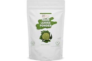 mGanna 100% Natural Neem Leaf Powder Pure Azadirachta Indica for Skin, Hair Care and Cosmetic Formulations 227 GMS / 0.5 LBS