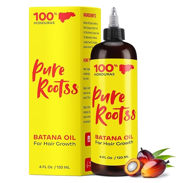BATANA OIL FOR HAIR GROWTH 4OZ, 100% HONDURAS CENTRAL AMERICA, MOISTURIZER DRY SCALP, PREVENT HAIR LOSS, NATURAL THICKNESS, INSTANTLY SMOOTH, SOFT & SHINE, SILICONE FREE SULFATE FREE