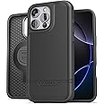 ENCASED Magnetic Rebel Armor for iPhone 16 Pro Max Case, Compatible with MagSafe | Ultra Protective Heavy-Duty Phone Cover | Hard-Shell Hybrid with Shockproof TPU Layer [Military Grade] Black