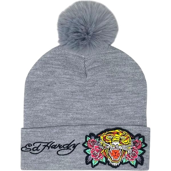 Ed Hardy 2 Pack of Beanie Hats Ed Hardy | Accessories | Ed Hardy Black Skull Beanie Set Of  main image 4
