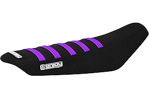 Enjoy Mfg Seat Cover - Compatible with Talaria Sting Electric Motorcycle #362 (Black w/Purple Ribs)