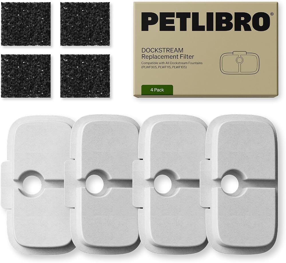 PETLIBRO Replacement Filters for Dockstream Cat Water Fountain 4-Pack