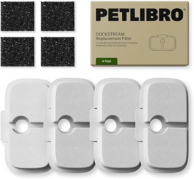 PETLIBRO Replacement Filters for Dockstream Cat Water Fountain 4-Pack