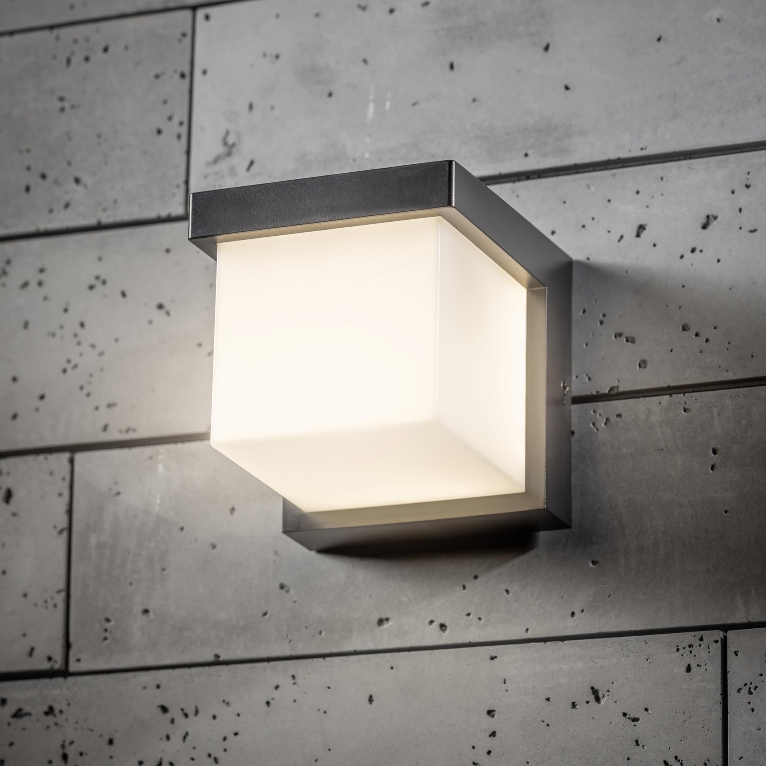 CGC Lighting Outdoor Wall Light Black Cube LED 4000k Natural White Integrated LED IP65 (Black Cube) — image 1