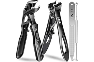 GJNL Toenail Clippers for Seniors Thick Toenails, Wide Jaw Toe Nail Clippers and Angled Head Toenail Clippers for Thick Toenails, Professional German Nail Clippers for Men Novelty Gifts, Women&Pregnant