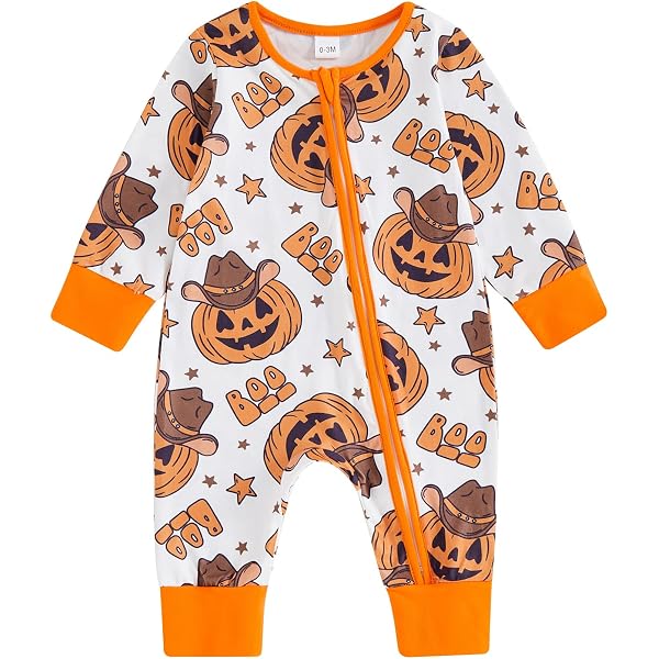 Thorn Tree Baby-Strampler Set – 2-teilig Mit Mütze, Halloween Design, 97% Baumwolle
