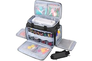 Luxja Sewing Machine Carrying Bag with Removable Padding Pad, Travel Case for Sewing Machine and Accessories (Fit for Most St