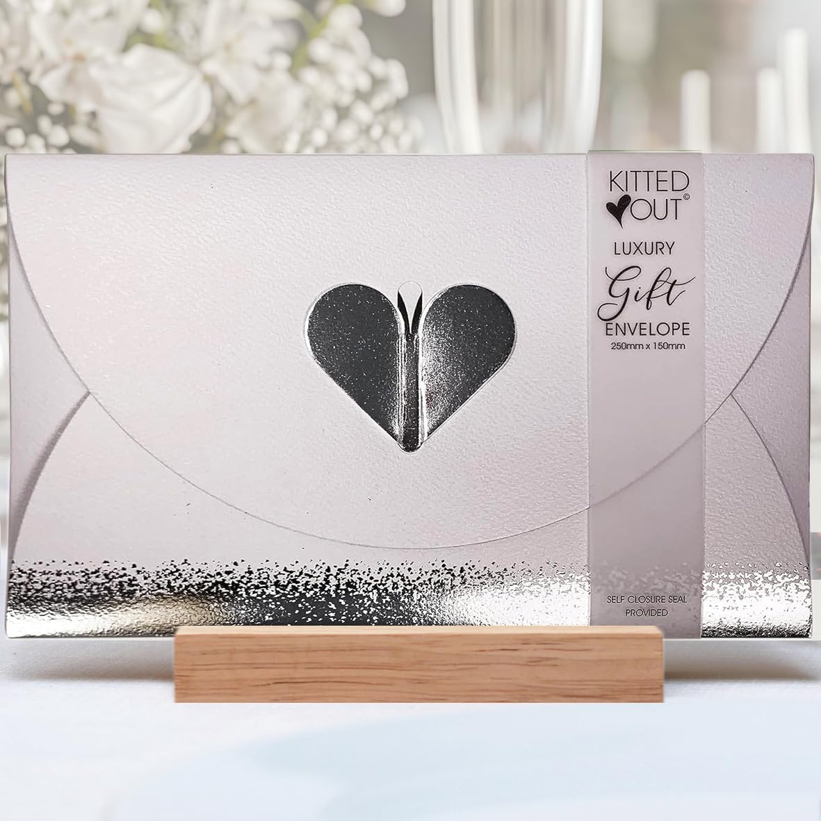 Wedding Gift Envelope | Premium Quality with Textured Card and Silver Foil | Create a Stunning Impact with Your Gift