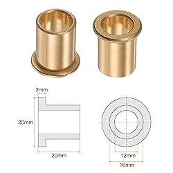 HARFINGTON 2pcs Flange Bearing Sleeve 12mm Bore