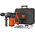 WEN 12-Amp 1-3/16-Inch Variable Speed SDS Plus Corded Rotary Hammer Kit with Case, Chisels, and Drill Bits (RH1042)