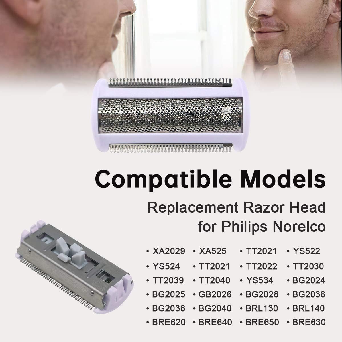 YanBan Replacement Shaving Foil Head Compatible with Philips YS534 BG2024 BG2025 GB2026 BG2028 BG2036 BG2038 BG2040 XA2029 XA525 BRL130 BRL140 BRE620 BRE640 BRE650 BRE630 TT2021 YS522 YS524 TT2022 - Image 5