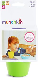 Munchkin Multi Toddler Cups 8 Oz BPA-Free Pack of 4 Dishwasher Safe view 9