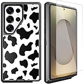 OTTARTAKS Compatible for Samsung Galaxy S25 Ultra Case with Screen Protector Cute Luxury Cow Print Design for Women [Military Grade Protection] 3-Layer Heavy Duty Shockproof Phone Case 6.9inch