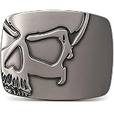 YKEBVPW Skull Belt Buckle, Punk Cowboy Up Buckles, Zinc Alloy 3D Design Fit For 1.5 Inch Belts, Cool Small Vintage Western Novelty Accessories Men Women