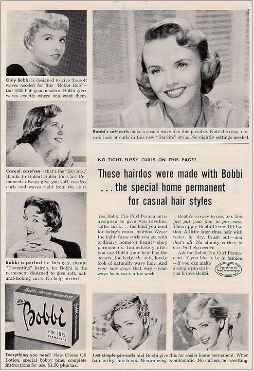 Amazon Com Relicpaper 1954 Bobbi Pin Curl Permanent No Tight