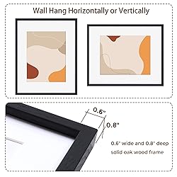 16x20 Black Picture Frame for Wall, 16"x20" Oak