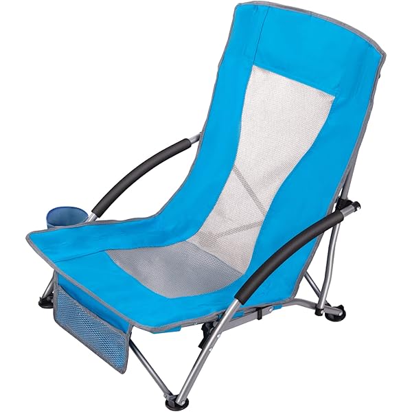 KingCamp Mesh Back Low Seat Folding Portable Lightweight Beach Chair