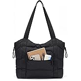 Tote Bag for Women, Lightweight Quilted Puffer Tote with Multiple Pockets, Large Capacity Shoulder Work Bag for Travel