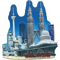 Magnete Frigorifero 3D Sentosa Skyline Singapore – Souvenir Di Viaggio Fatto A Mano In Resina 7x5 Cm
