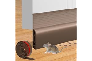 ORMEIN Door Draft Stopper for Bottom of Door, Adjustable Weather Stripping Door Seal for Cold Insulation, Under Door Sweep for Exterior & Interior Doors, Door Bottom Seal Blocker Noise (39inch,Brown)