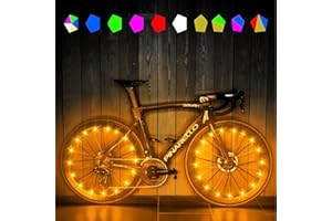 KIRIKIT Bike Wheel Lights, 2 Pack Bike Light Accessories -Super Bright Waterproof LED Night Riding Bicycle Front Back Spoke Tires Lights for Kids Adults, Long-time Lasting Batteries Included