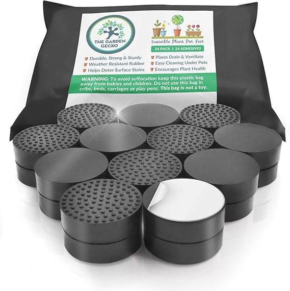 The Garden Gecko Invisible Pot feet for outdoor plant and flower pots