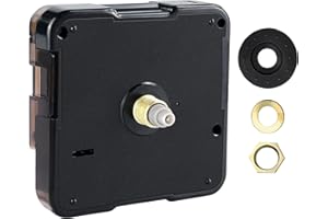 AIRUIFU Clock Mechanism Replacement,Quartz Battery Operated Movement Silent DIY Wall Clock Repair Parts Replacement Shaft Lengths 14mm(35/64inch)(Not Included Clock Hands)
