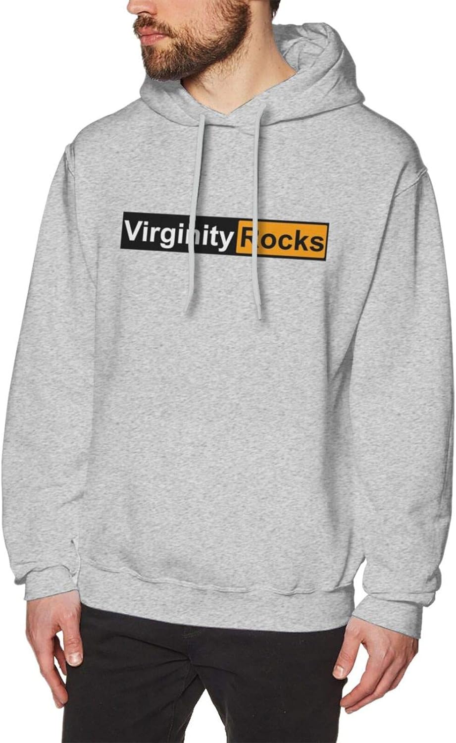 Men's Virginity Rocks Hoodie Pullover Soft Hooded