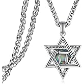 Sbzxbt Star of David Necklace 925 Sterling Silver Jewish Star Necklace Jewish Gifts for Men Women