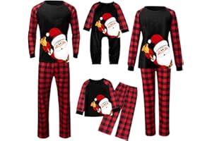 YSLMNOR Christmas Pajamas for Family Matching Pjs Set Classic Plaid Xmas Clothes for Teens Womens Mens 2023 Gifts