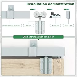 DIYHD 8FT Raw Material Galvanized Box Track Sliding