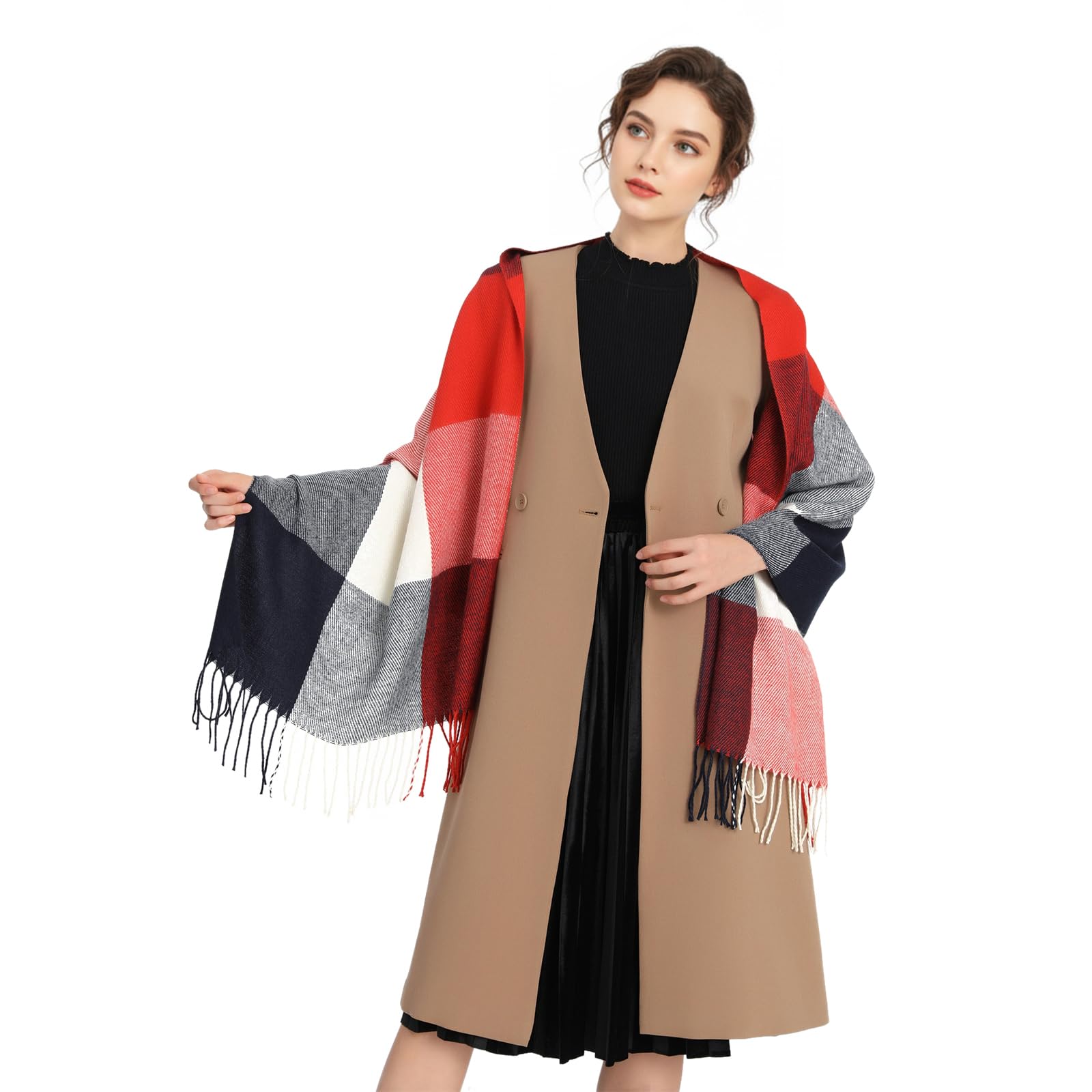 Miss Lulu Ladies Scarf Gifts for Women Mum Tartan Winter Wrap Shawl Scarf for Women UK