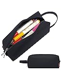 Fmeida Pencil Case Pouch Black - Initial A Zipper