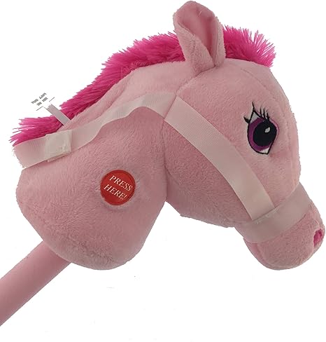 pink stick horse