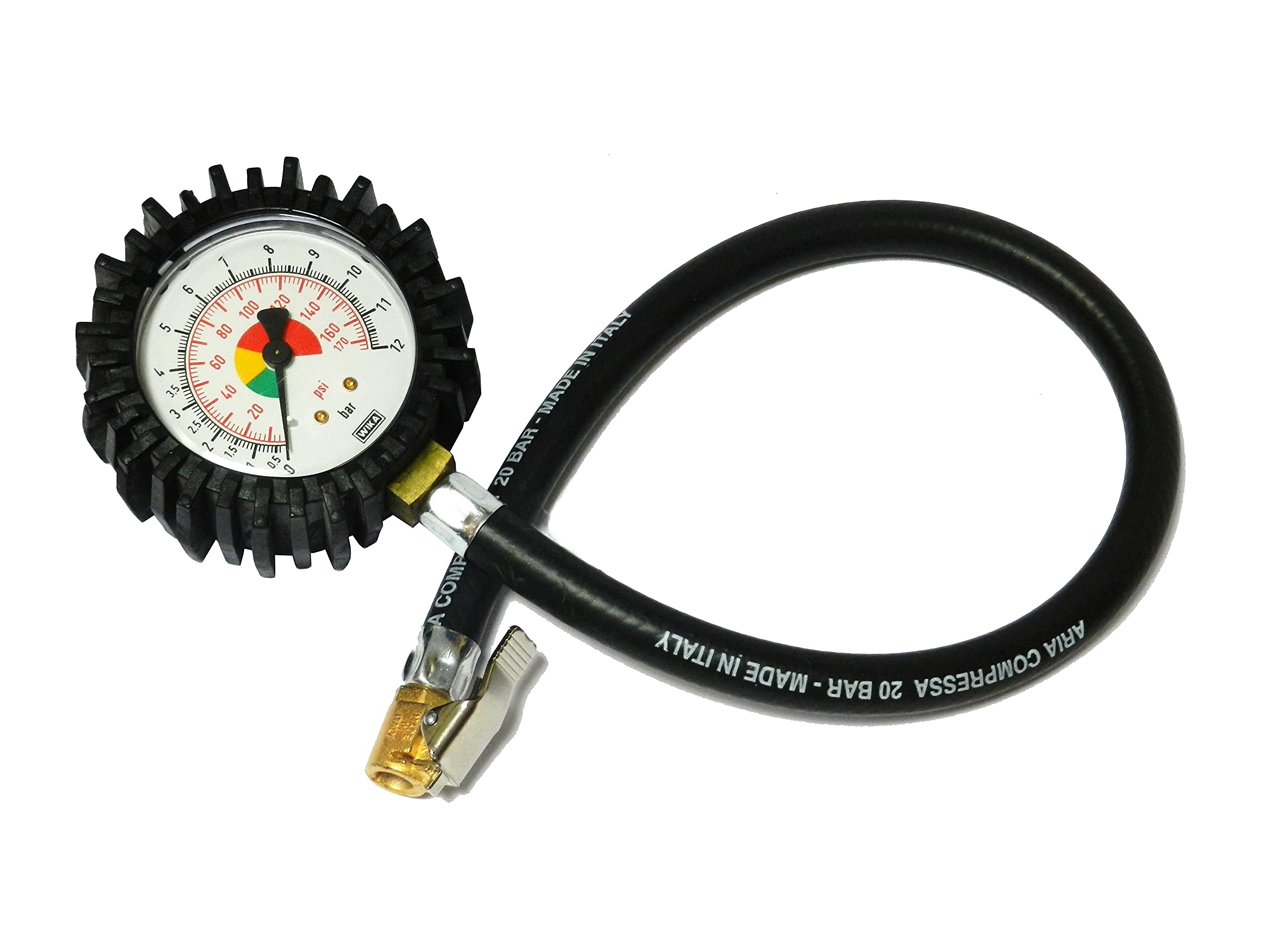 Bamax BX106FM Semi-Professional Tyre Pressure Test Gauge, Black